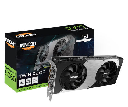 Karta graficzna NVIDIA INNO3D GeForce RTX 5060 Twin X2 OC 8GB GDDR7 DLSS5